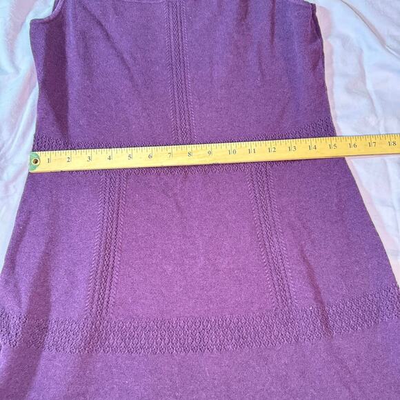 Lauren Ralph Lauren Women's sz Petite Large Purple Sleeveless Sweater Dress - Picture 8 of 8